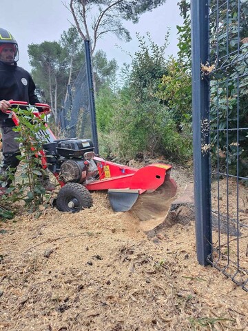 Rognage de souches sur la commune de St Mitre les Remparts 